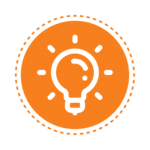 Glowing light bulb representing curiosity